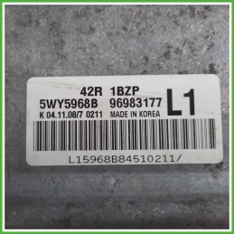 Centralina Motore Iniezione ECU DAEWOO 5WY5968B CHEVROLET (DAEWOO) AVEO T250 1.2 62kw 96983177 2008 2012
