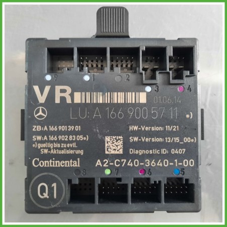 Centralina Porta CONTINENTAL A2-C740-3640-1-00 MERCEDES-BENZ Classe A W176 CDI A1669005711 2012 2015