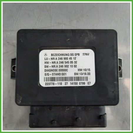 Centralina Freno di Stazionamento TRW 223778-110 MERCEDES-BENZ Classe A W176 CDI A2469004512 2012 2015