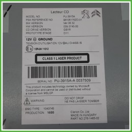Autoradio PEUGEOT 208 1.6 8V 98105176ZD 2012 2015 PEUGEOT PU-3915A