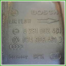 Debimetro Misuratore Massa Aria BOSCH 0291002461 AUDI A4 8E 1.9 TDI 074906461B 2000 2004