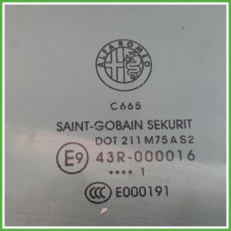 Cristallo Laterale Scendente Posteriore Sinistro SX ALFA ROMEO GIULIETTA X7 5 Porte 50529957 2010 2013 SAINT-GOBAIN
