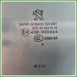 Cristallo Laterale Scendente Anteriore Sinistro SX PEUGEOT 208 5 Porte 9673360780 2012 2015 SAINT-GOBAIN