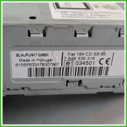 Autoradio FIAT CROMA 2T 1.9 16V 7354323220 2007 2011 BLAUPUNKT 7646335316