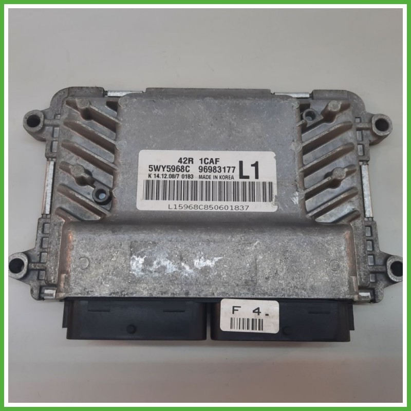 Centralina Motore Iniezione ECU SIEMENS 5WY5968C CHEVROLET (DAEWOO) AVEO T250 1.2 62kw 96983177 2008 2012