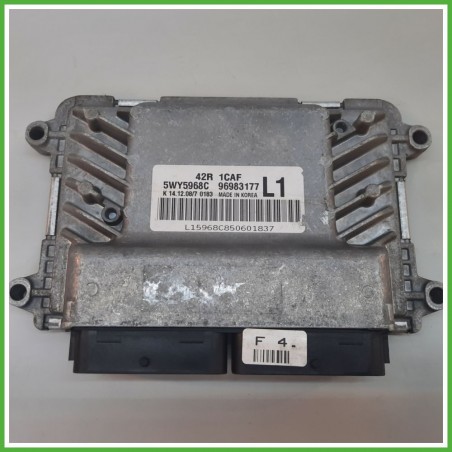 Centralina Motore Iniezione ECU SIEMENS 5WY5968C CHEVROLET (DAEWOO) AVEO T250 1.2 62kw 96983177 2008 2012