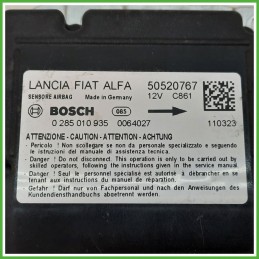 Centralina Airbag BOSCH 0285010935 ALFA ROMEO GIULIETTA X7 2.0 JTDm 50520767 2010 2013