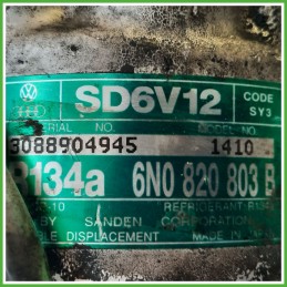 Compressore Clima AC Aria Condizionata SANDEN SD6V12 VOLKSWAGEN POLO 3a Serie 6N0820803C