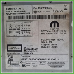 Infotainment ALFA ROMEO MiTo 10 1.3 JTDm 156139429 2013 2019 CONTINENTAL A2C86619804