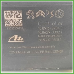 Centralina ABS Modulo Pompa ATE 10.0916-3984.3 1680717480 PEUGEOT 2008 Originale Usato