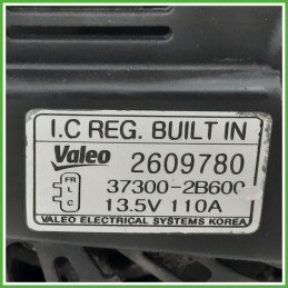 Alternatore VALEO 2609780 KIA SPORTAGE 3a Serie 373002B600