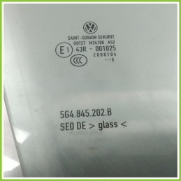 Cristallo Laterale Scendente Anteriore Destro DX VOLKSWAGEN GOLF 5 Porte 5G4845202B 2012 2017 SAINT-GOBAIN