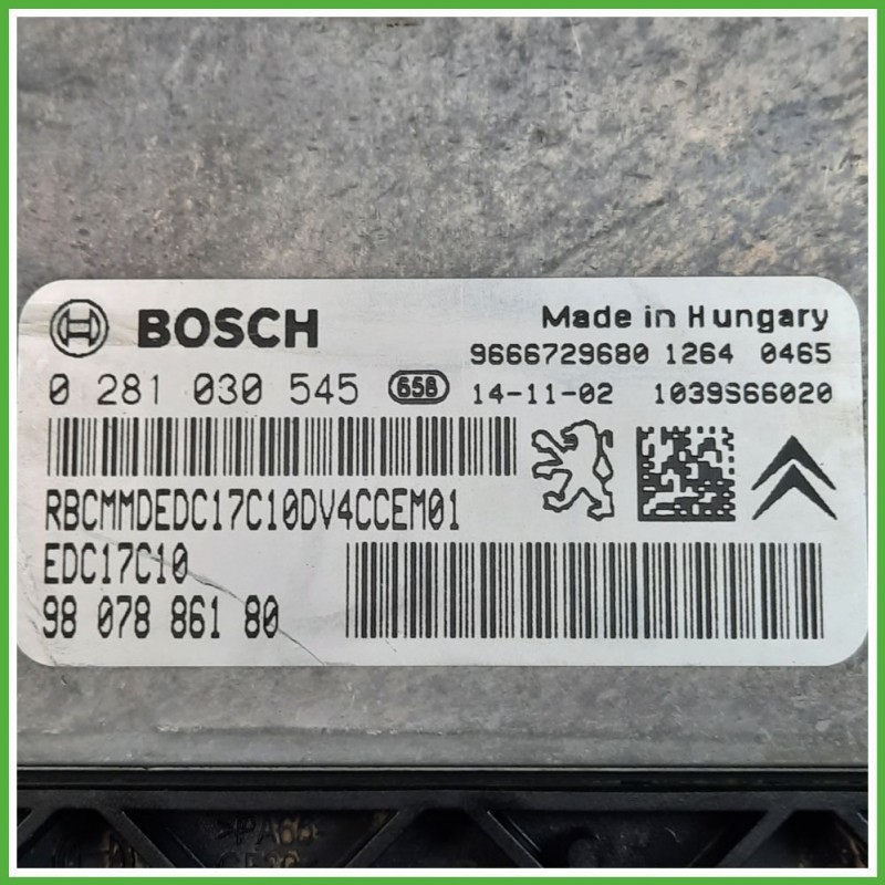 Centralina Motore Iniezione ECU BOSCH 0281030545 PEUGEOT 1608085180 208 ...