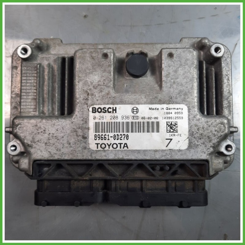 Centralina Motore Iniezione ECU BOSCH 0261208936 TOYOTA YARIS 1.0 12V 51kw 896610D270 2005 2012