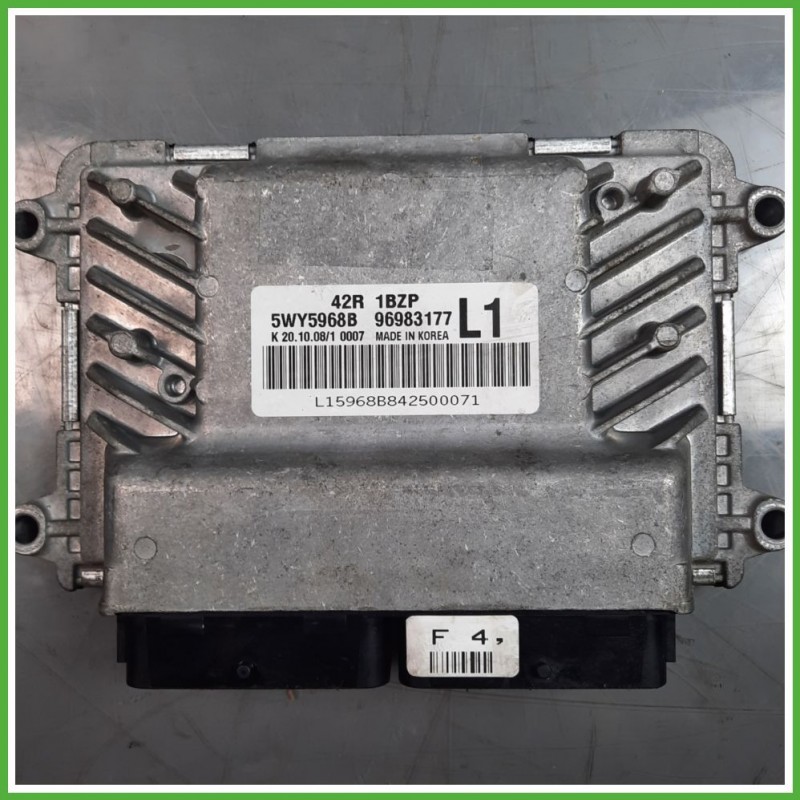Centralina Motore Iniezione ECU SIEMENS 5WY5968B CHEVROLET (DAEWOO) AVEO T250 1.2 62kw 96983148 2008 2012