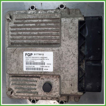 Centralina Motore Iniezione ECU MAGNETI MARELLI MJD6JF.M4 LANCIA MUSA TG 1.3 16V 51kw 51775013 2004 2008