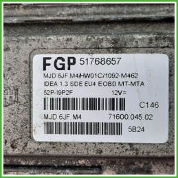 Centralina Motore Iniezione ECU MAGNETI MARELLI MJD6JF-M4 LANCIA MUSA TG 1.3 16V 51kw 51768579 2004 2008