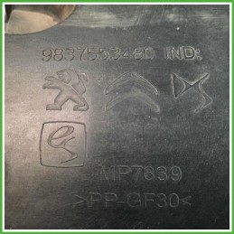 Griglia Mondanatura Gocciolatoio Centrale PEUGEOT 2008 9820793980 2019 PEUGEOT 9837553480