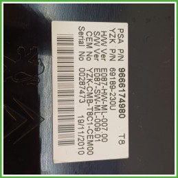 Quadro strumenti contachilometri tachimetro PEUGEOT 69189-230U PEUGEOT 3008 1.6 9805170680