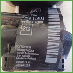 Cintura di Sicurezza Posteriore Sinistro SX (Lato Guida) CITROEN C4 CACTUS 1.2 98009740XX 2014 2019 TRW 34142153