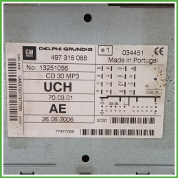 Autoradio OPEL ANTARA L07 2.0 13190742 2007 2011 DELPHI 467316088