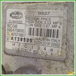 Compressore Clima AC Aria Condizionata MAGNETI MARELLI SC08 FIAT PUNTO 1N/1P 46785772