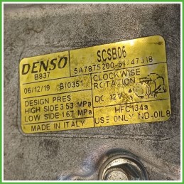 Compressore Clima AC Aria Condizionata DENSO SCSB06 FIAT PANDA 2Q 71785268