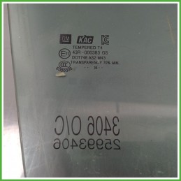 Cristallo Laterale Scendente Anteriore Destro DX OPEL MOKKA X 5 Porte 25993406 2016 KAC Korea Autoglass 3406