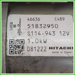 Motorino Avviamento HITACHI S114.9436 FIAT GRANDE PUNTO 4C 51890632