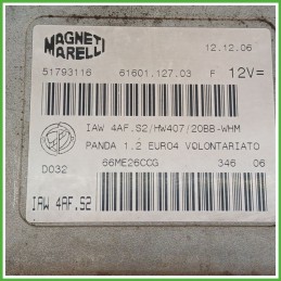Centralina Motore Iniezione ECU MAGNETI MARELLI IAW4AF.S2 FIAT PANDA 2Q 1.2 44kw 51793116 2003 2010