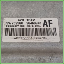 Centralina Motore Iniezione ECU SIEMENS 5WY5956G CHEVROLET (DAEWOO) AVEO T250 1.2 62kw 96469978 2008 2012