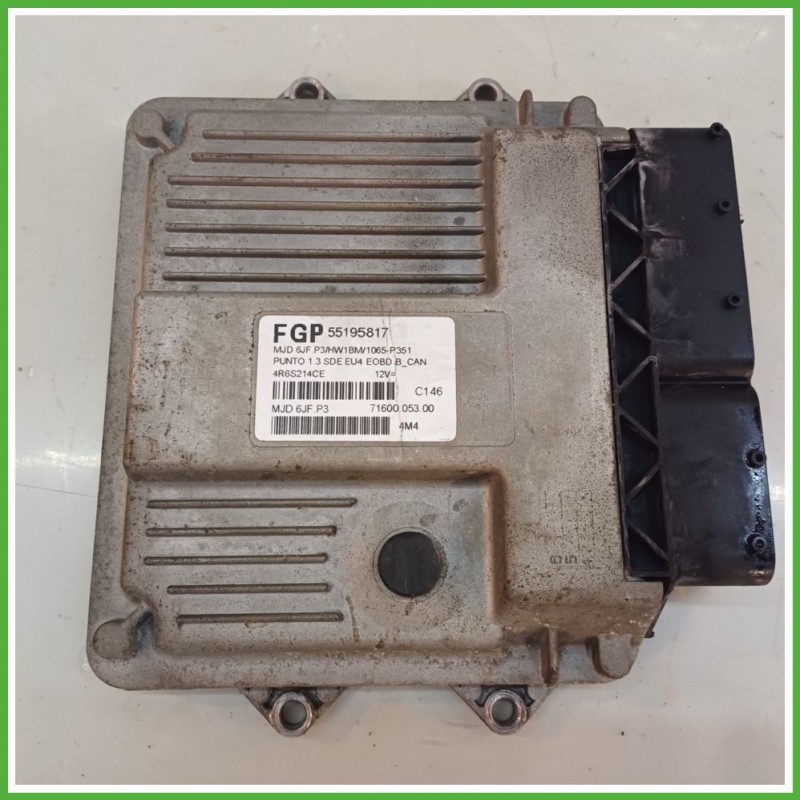 Centralina Motore Iniezione ECU MAGNETI MARELLI MJD6JF.P3 FIAT PUNTO 2U 1.3 16V MJT 51kw 55195817 2003 2007