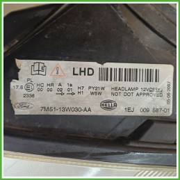 Faro Fanale Proiettore Anteriore Sinistro SX HELLA 1EJ.009.587-01 FORD C-MAX CB3 7M51-13W030-AA Usato