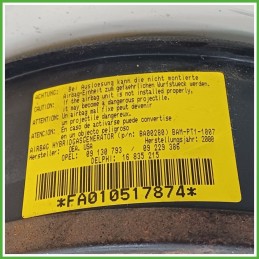Airbag Guidatore Sinistro SX OPEL CORSA X01 1.2 16V 13111507 2000 2006 DELPHI 16835215