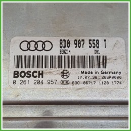 Centralina Motore Iniezione ECU BOSCH 0261204957 AUDI A4 8D 1.8 92kw 8D0907558T 1994 2000