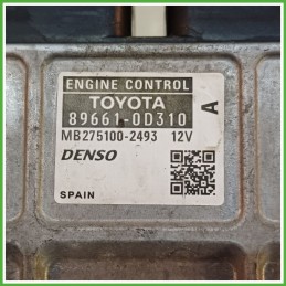 Centralina Motore Iniezione ECU DENSO MB275100.2493 TOYOTA YARIS 1.3 16V 64kw 89661-0D310 2005 2012