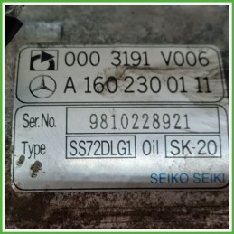 Compressore Clima AC Aria Condizionata SEIKO SEIKI SS72DLG1 SMART COUPE C450 A1602300111