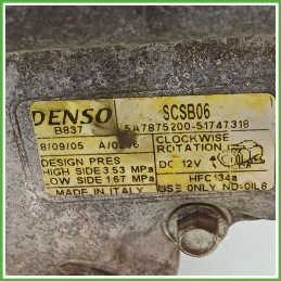 Compressore Clima AC Aria Condizionata DENSO SCSB06 FIAT PUNTO CLASSIC 2U 71785268