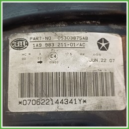 Faro Fanale Proiettore Anteriore Sinistro SX HELLA 1A89983211-01/AC JEEP PATRIOT MK K05303875AE Usato