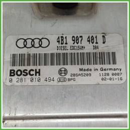 Centralina Motore Iniezione ECU BOSCH 0281010494 AUDI A6 4B 2.5 TDI 114kw 4B1907401D 2001 2005