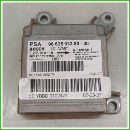 Centralina Airbag BOSCH 0285010110 PEUGEOT 207 1.4 6546J8 2006 2009