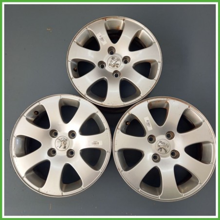 Cerchio Singolo in Lega PEUGEOT 307 (dal 04/2001 al 12/2006) 15 pollici 15" 6.0J 4x108 ET 27 originale usato al pz