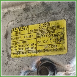 Compressore Clima AC Aria Condizionata DENSO SCSB06 LANCIA YPSILON TE 71785268