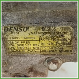 Compressore Clima AC Aria Condizionata DENSO SCSB06 FIAT PANDA 2Q 71785268