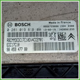 Centralina Motore Iniezione ECU BOSCH 0281019818 CITROEN C3 A51 1.4 50kw 194489 2013 2017