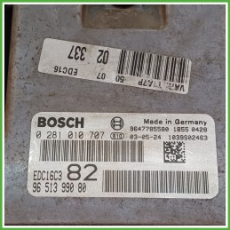 Centralina Motore Iniezione ECU BOSCH 0281010707 PEUGEOT 206 1.4 50kw 1942F7 1998 2009