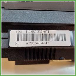 Quadro strumenti contachilometri tachimetro VDO 110.080.232/004 MERCEDES-BENZ Classe C Sportcoup C203 CDI A2035404247