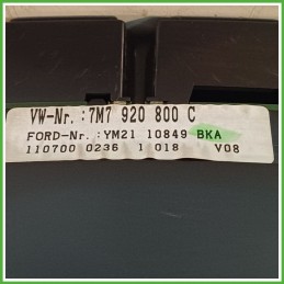 Quadro strumenti contachilometri tachimetro VDO 110.080/033/003 SEAT ALHAMBRA 7V 1.9 TDI 7M7920800C