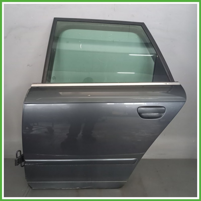 Porta Portiera Sportello Posteriore Sinistra SX GRIGIO SCURO AUDI A4 8E Station Wagon 2004 2008 Originale Usato