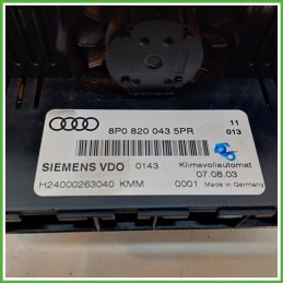 Comandi Clima AC Riscaldamento Condizionatore SIEMENS H24000263040 AUDI A3 8P 2.0 16V TDI 8P0820043AE5PR 2003 2010